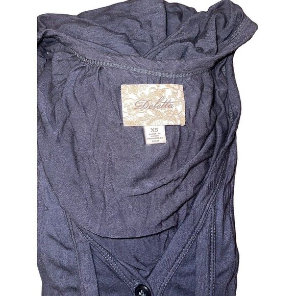 Deletta short sleeve button down Cardigan blue Xs - Picture 5 of 8